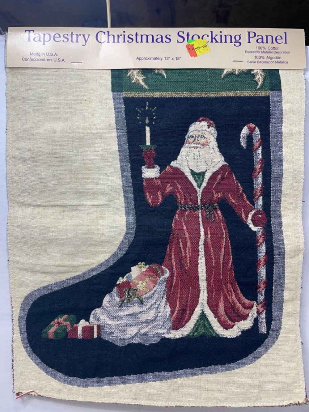 Old World Santa 13”x18” Tapestry Christmas Stocking Panel